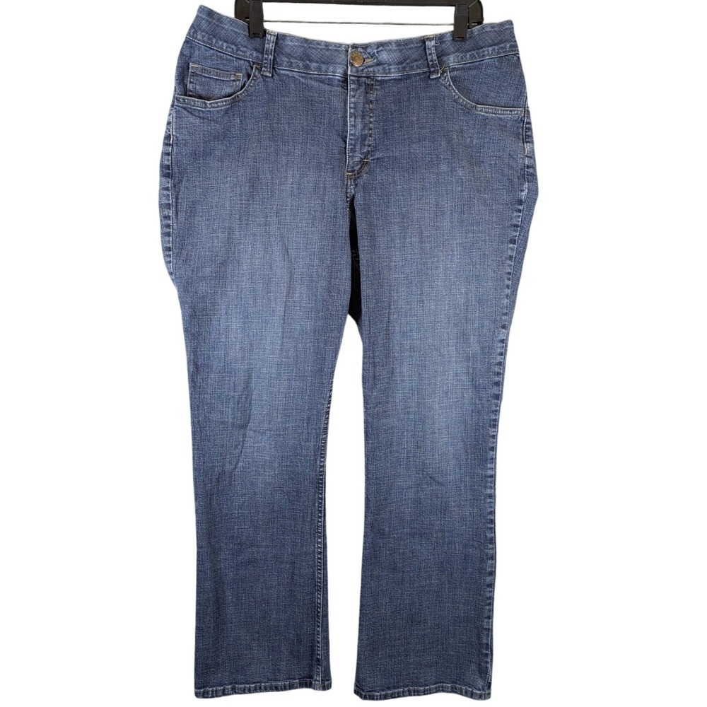 Riders by Lee Bootcut Jeans Comfort No Gap Waist Denim Blue Womens 18 Fits 36x29
